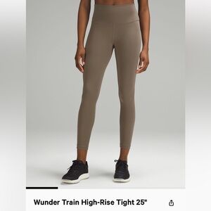 Lululemon Wunder Train High-Rise Tight 25" in Grey Sage